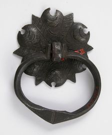 Door handle and plate, German, 16th century. Creator: Unknown