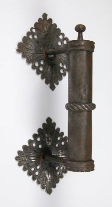 Door handle and two Escutcheon plates, German, 16th century. Creator: Unknown