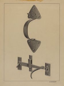 Door Handle and Thumb, c. 1936. Creator: Jack Staloff