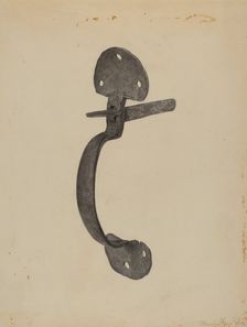 Door Handle, c. 1938. Creator: Maurice Van Felix