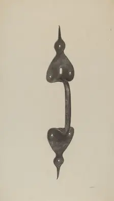 Door Handle, c. 1941. Creator: Jacob Lipkin