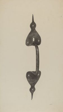 Door Handle, c. 1941. Creator: Jacob Lipkin