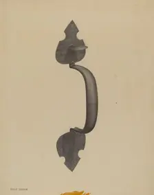 Door Handle with Thumb Press, c. 1937. Creator: Philip Johnson