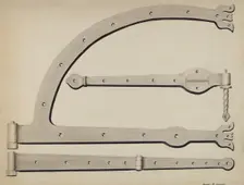 Door Hinges, c. 1936. Creator: James M. Lawson
