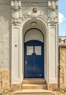 Door, Jugendstil Villa, Hegelstrasse 5, Weimar, Germany, 2018. Artist: Alan John Ainsworth