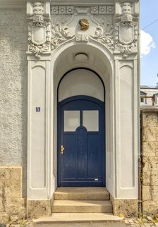 Door, Jugendstil Villa, Hegelstrasse 5, Weimar, Germany, 2018. Artist: Alan John Ainsworth