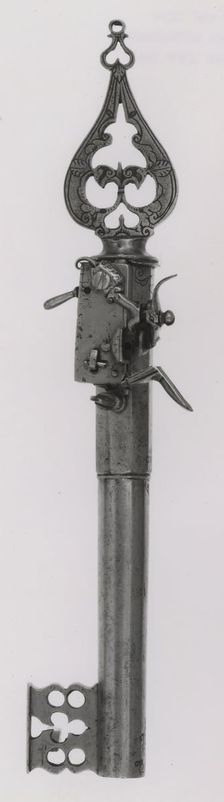 Door Key with Flintlock Pistol, Italy, 1600/1700. Creator: Unknown