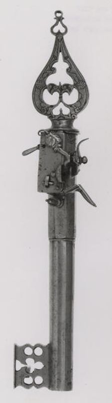 Door Key with Flintlock Pistol, Italy, 1600/1700. Creator: Unknown
