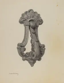 Door Knocker, c. 1940. Creator: Julius Bellamy