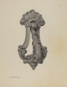 Door Knocker, c. 1940. Creator: Julius Bellamy