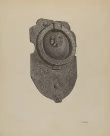 Door Knocker, c. 1940. Creator: Jacob Lipkin