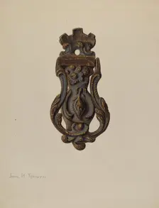 Door Knocker, c. 1940. Creator: John H. Tercuzzi