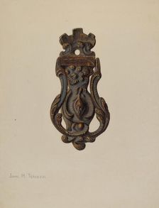 Door Knocker, c. 1940. Creator: John H. Tercuzzi