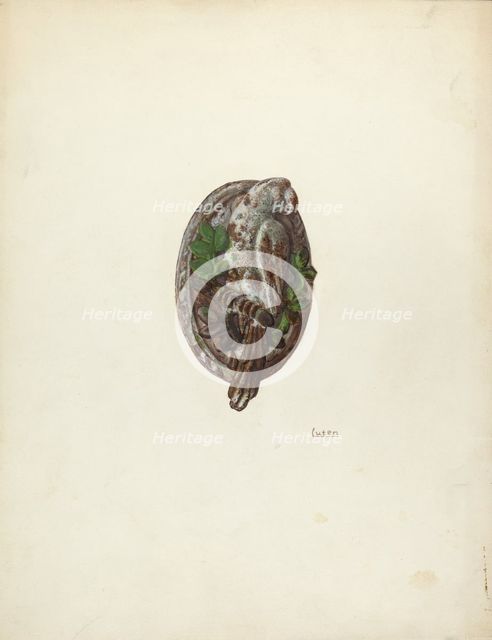 Door Knocker, c. 1940. Creator: Winifred Luten.