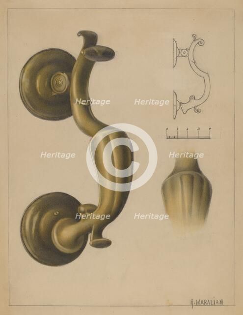 Door Knocker, c. 1936. Creator: Arsen Maralian.