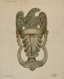 Door Knocker, c. 1936. Creator: Christopher Hobbs
