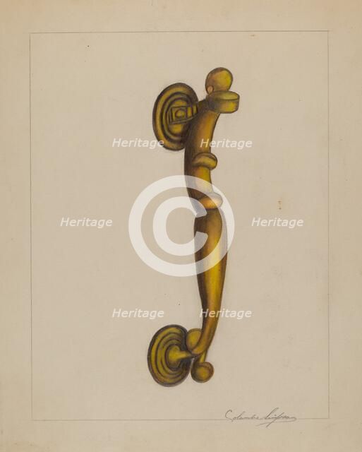 Door Knocker, c. 1936. Creator: Columbus Simpson.