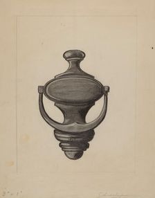 Door Knocker, c. 1936. Creator: Columbus Simpson