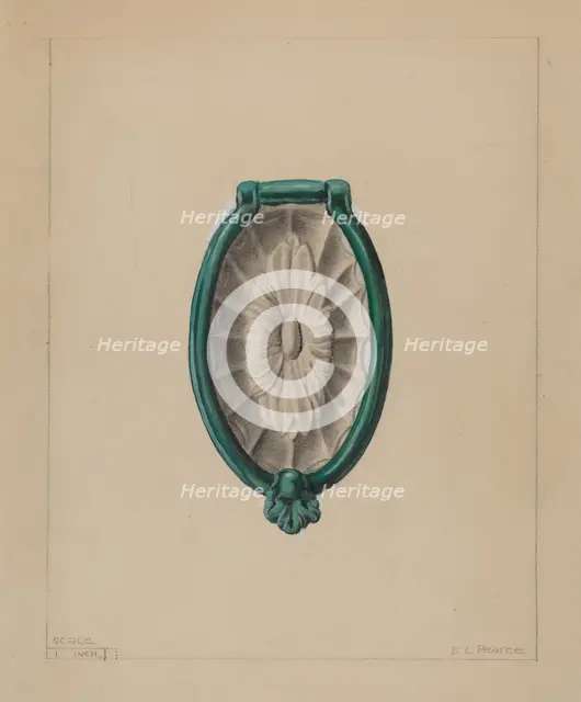 Door Knocker, c. 1936. Creator: Edgar L. Pearce.