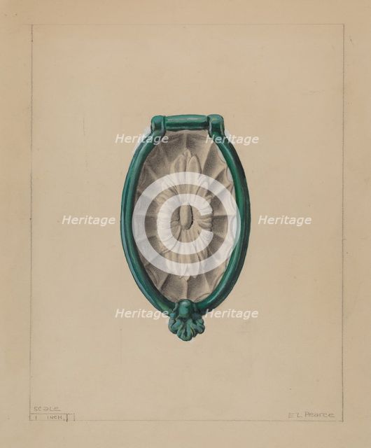 Door Knocker, c. 1936. Creator: Edgar L. Pearce.
