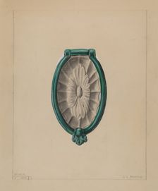 Door Knocker, c. 1936. Creator: Edgar L. Pearce