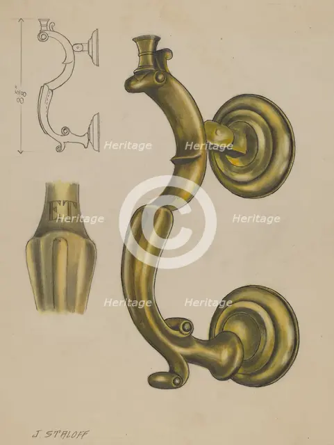 Door Knocker, c. 1936. Creator: Jack Staloff.