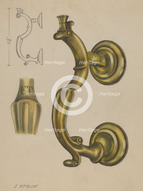 Door Knocker, c. 1936. Creator: Jack Staloff.
