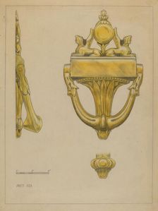 Door Knocker, c. 1936. Creator: Janet Riza