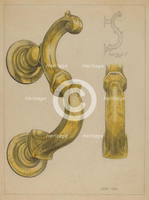 Door Knocker, c. 1936. Creator: Janet Riza.