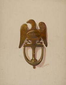 Door Knocker, c. 1936. Creator: William L. Antrim