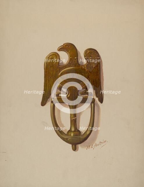 Door Knocker, c. 1936. Creator: William L. Antrim.