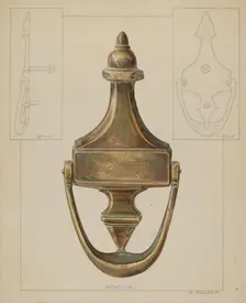 Door Knocker, c. 1937. Creator: Alfred Walbeck