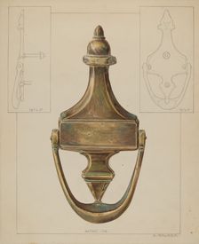Door Knocker, c. 1937. Creator: Alfred Walbeck