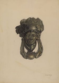 Door Knocker, c. 1937. Creator: Grace Halpin