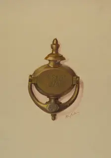 Door Knocker, c. 1937. Creator: William L. Antrim