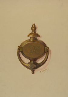 Door Knocker, c. 1937. Creator: William L. Antrim