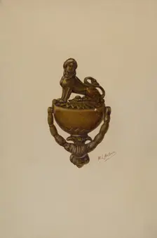 Door Knocker, c. 1937. Creator: William L. Antrim