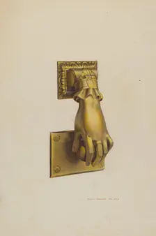 Door Knocker, c. 1938. Creator: Regina Henderer