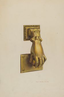 Door Knocker, c. 1938. Creator: Regina Henderer