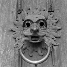 Door knocker, Durham Cathedral, c1945-c1980. Artist: Eric de Maré