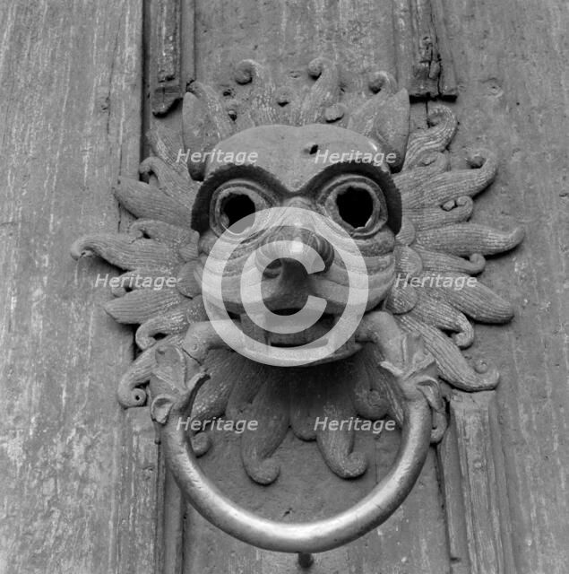 Door knocker, Durham Cathedral, c1945-c1980. Artist: Eric de Maré.