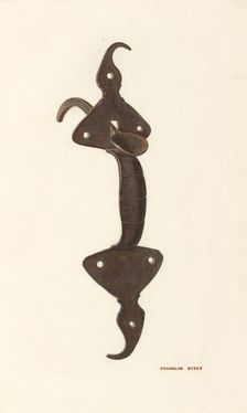 Door Latch, 1935/1942. Creator: Franklyn Syres
