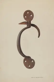Door Latch, c. 1939. Creator: Fritz Boehmer
