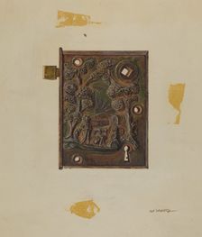 Door Lock, c. 1940. Creator: Alf Bruseth