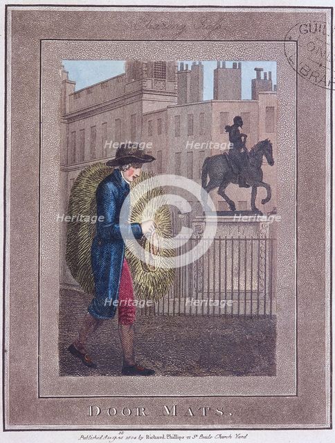 'Door Mats', Cries of London, 1804. Artist: Anon