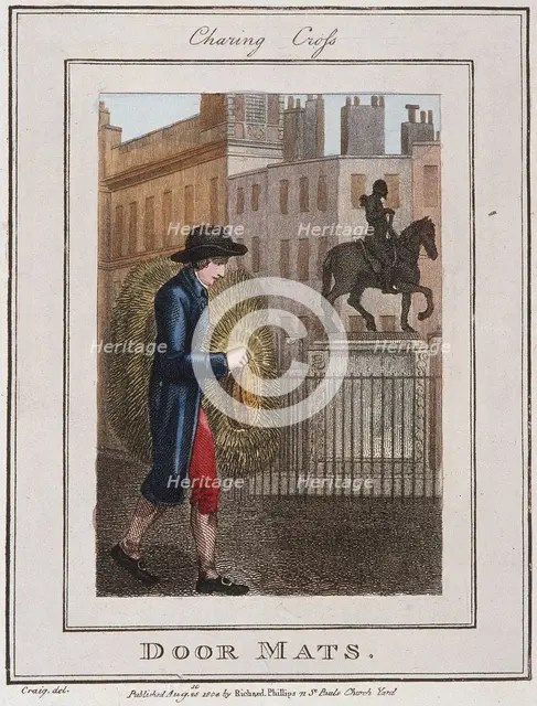 'Door Mats', Cries of London, 1804. Artist: Anon