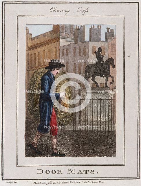 'Door Mats', Cries of London, 1804. Artist: Anon