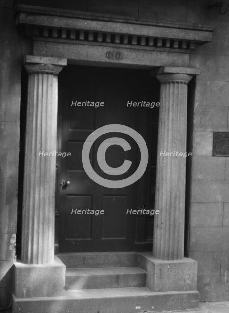 Door of 616 Orleans Alley, New Orleans, between 1920 and 1926. Creator: Arnold Genthe.