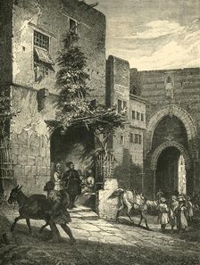 Door of the Mamelukes, The Citadel, Cairo 1890. Creator: Unknown