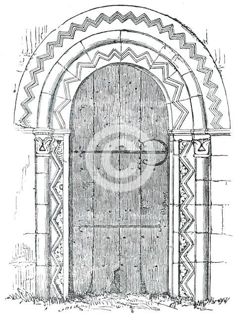 Door of Upton Church, Bucks., 1850. Creator: Unknown.